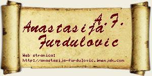 Anastasija Furdulović vizit kartica